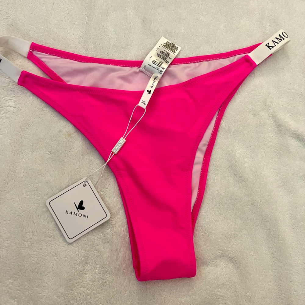 New bright pink cheeky bikini bottom